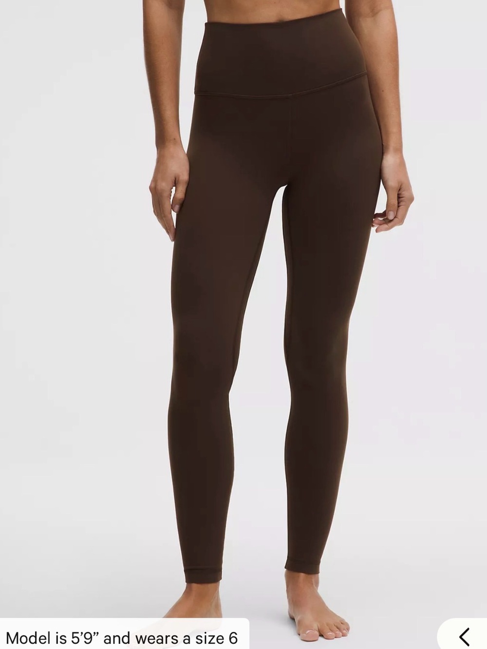 Lululemon Align™ High-Rise Pant 28" - Size 6 - Dark Brown